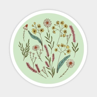 Bedtime tea calming herbs in mint green Magnet